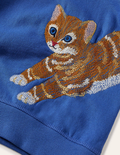 Superstitch Sweatshirt-Elizabethan Blue Kitten-4