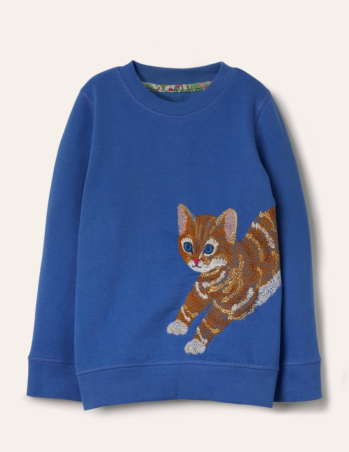 Superstitch Sweatshirt-Elizabethan Blue Kitten