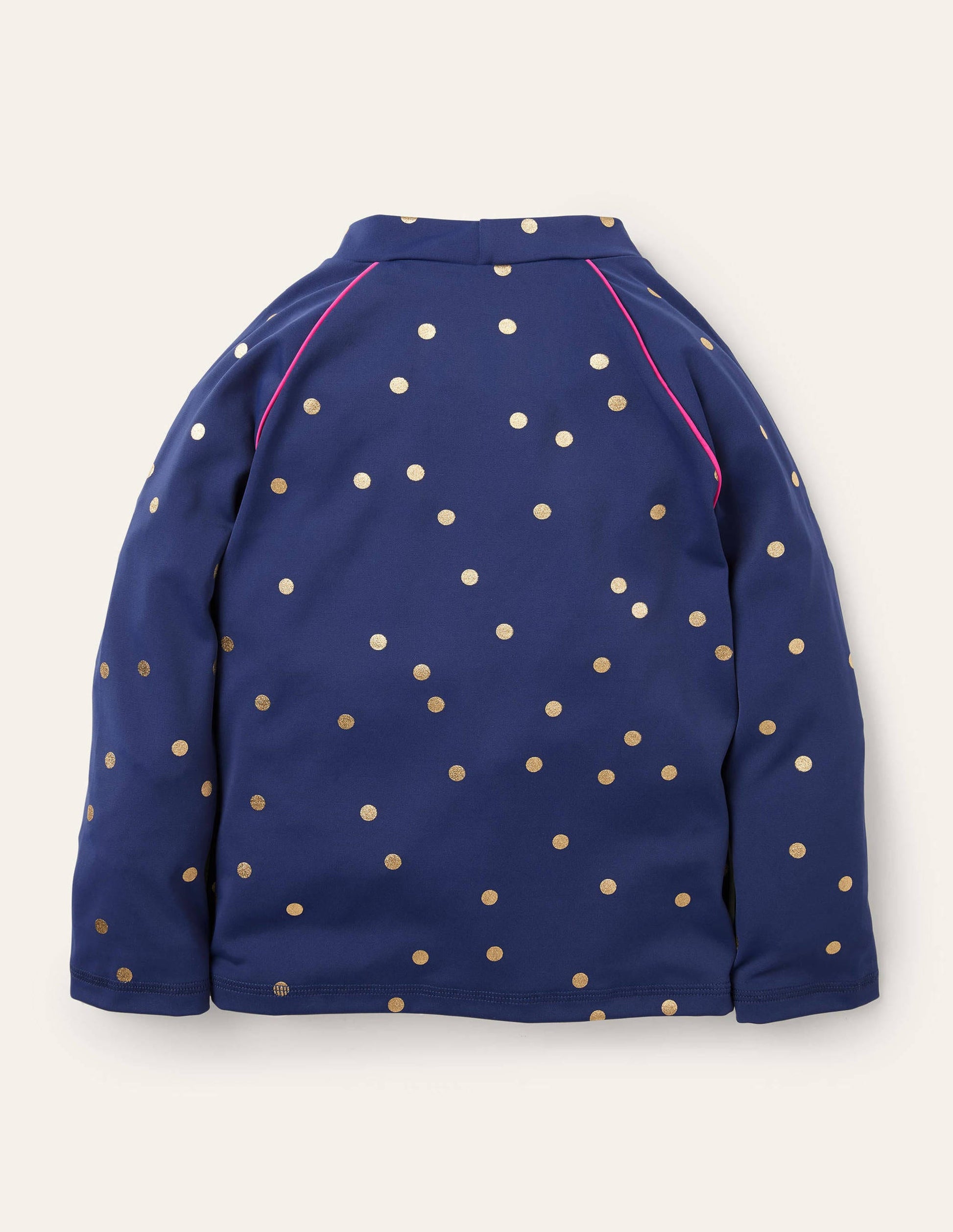 Long-sleeved Rash Vest-Deep Sea Blue Foil Spot-2