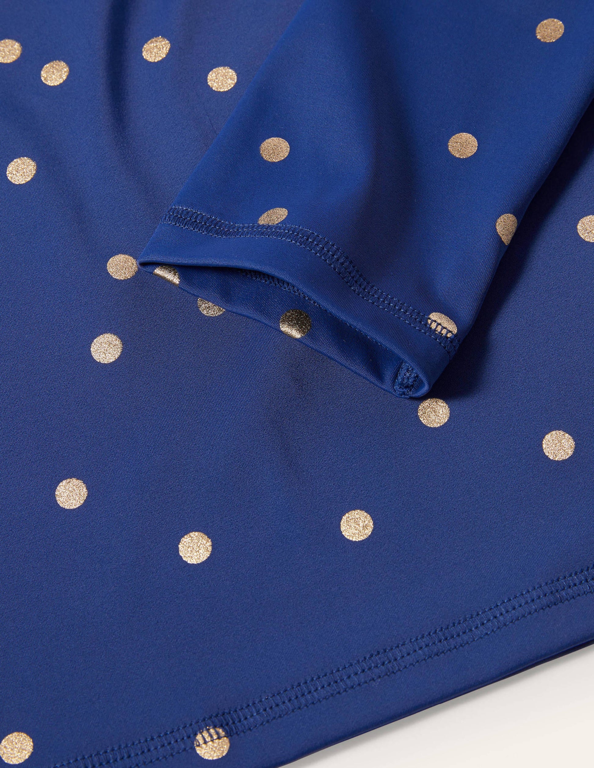 Long-sleeved Rash Vest-Deep Sea Blue Foil Spot-3