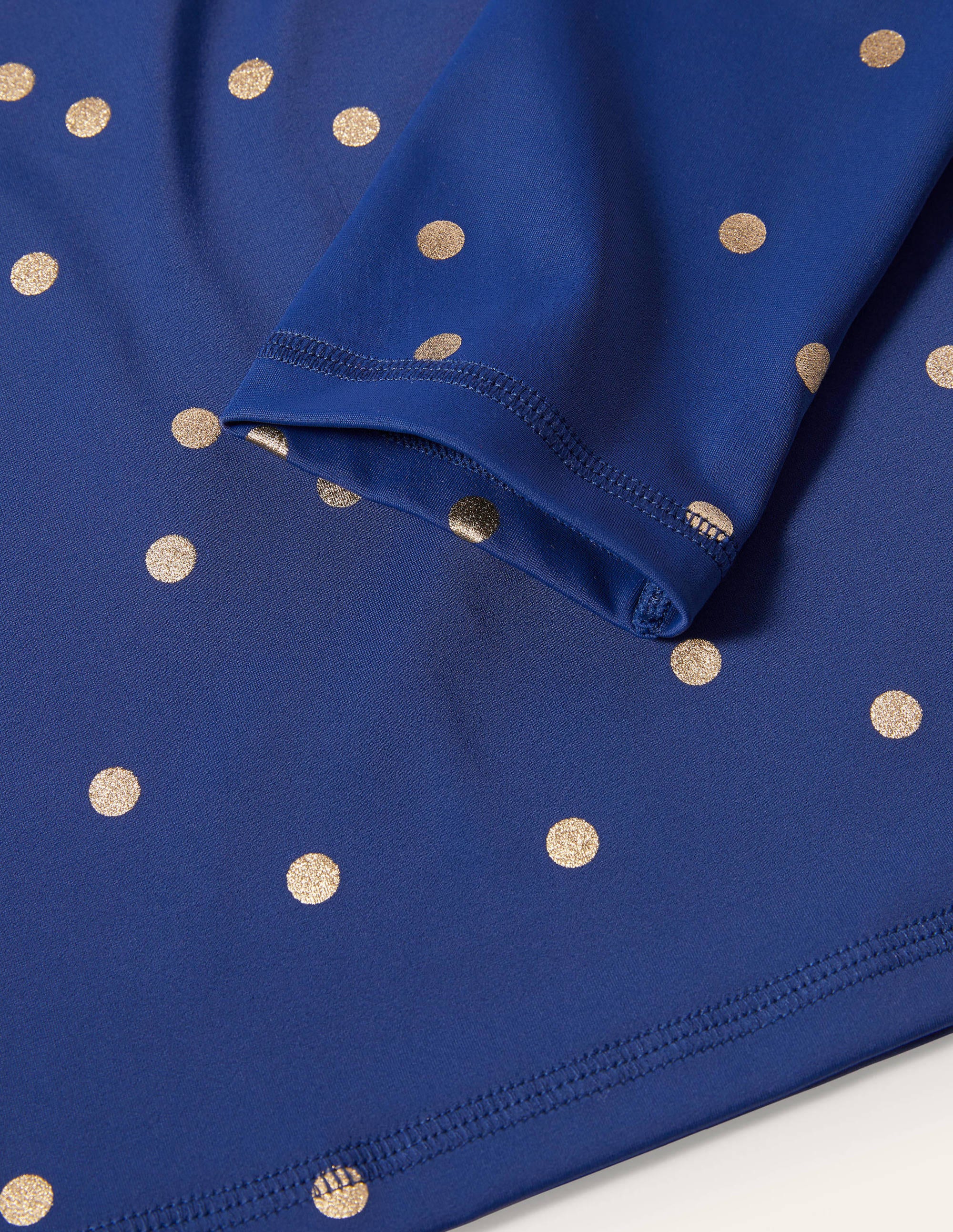 Long-sleeved Rash Vest-Deep Sea Blue Foil Spot - Image 3