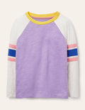 Slub Raglan T-shirt-Cool Violet Purple