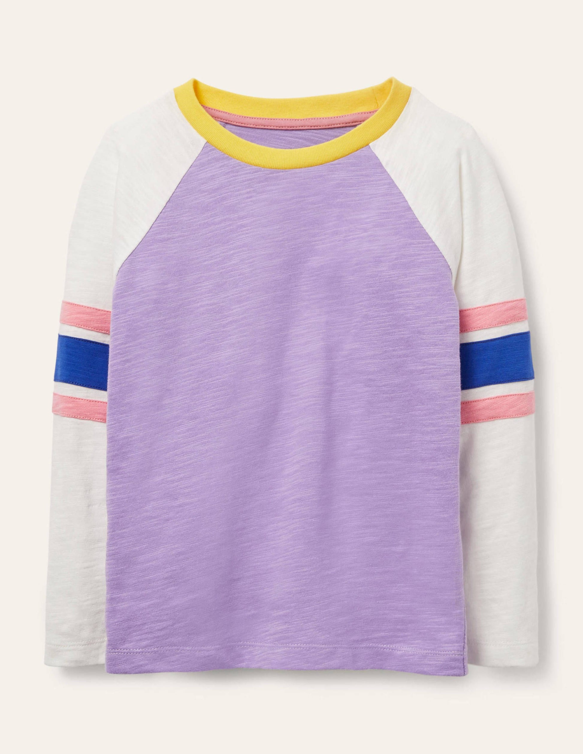 Slub Raglan T-shirt-Cool Violet Purple-1