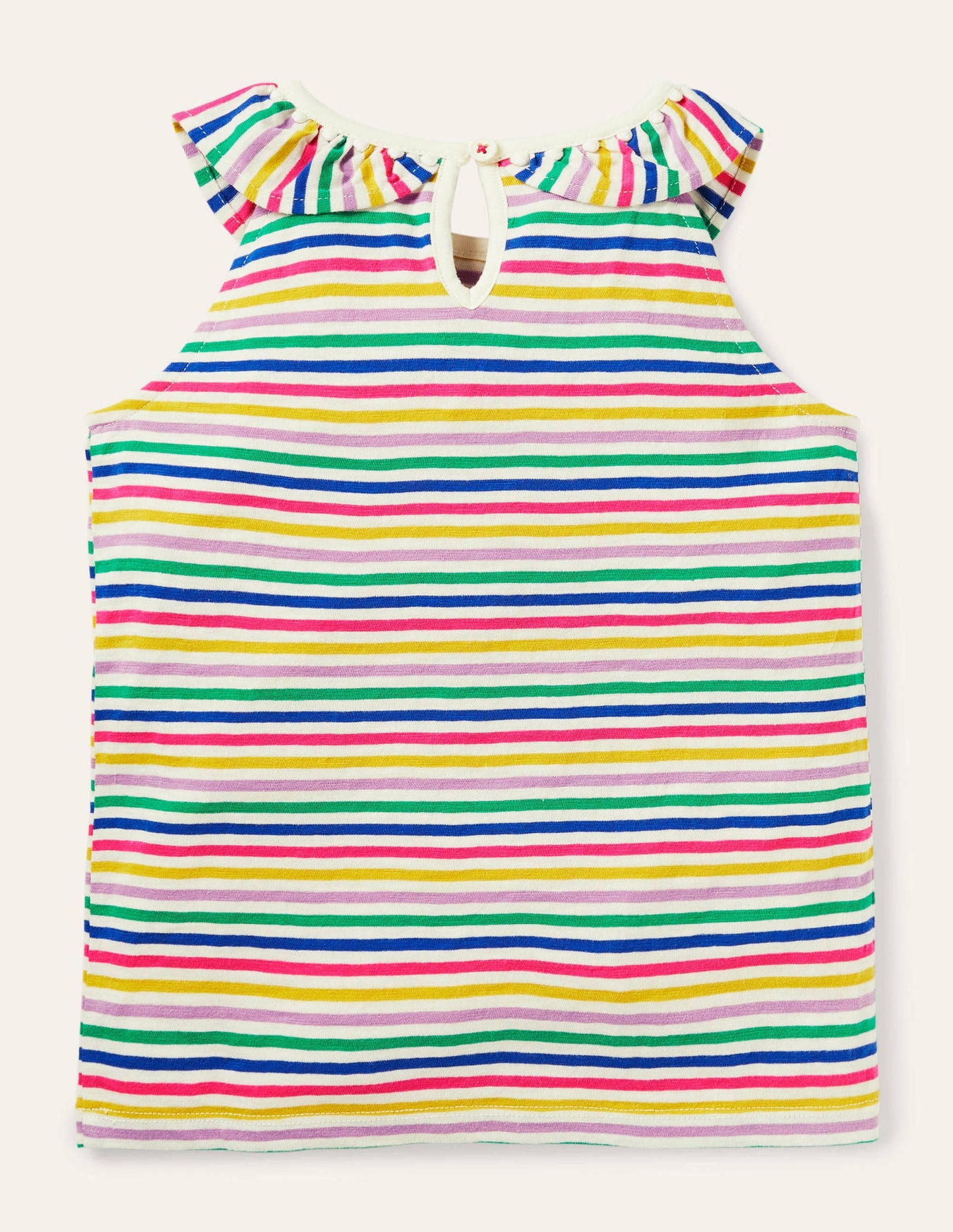 Charlie Pom Jersey Vest-Multi Stripe