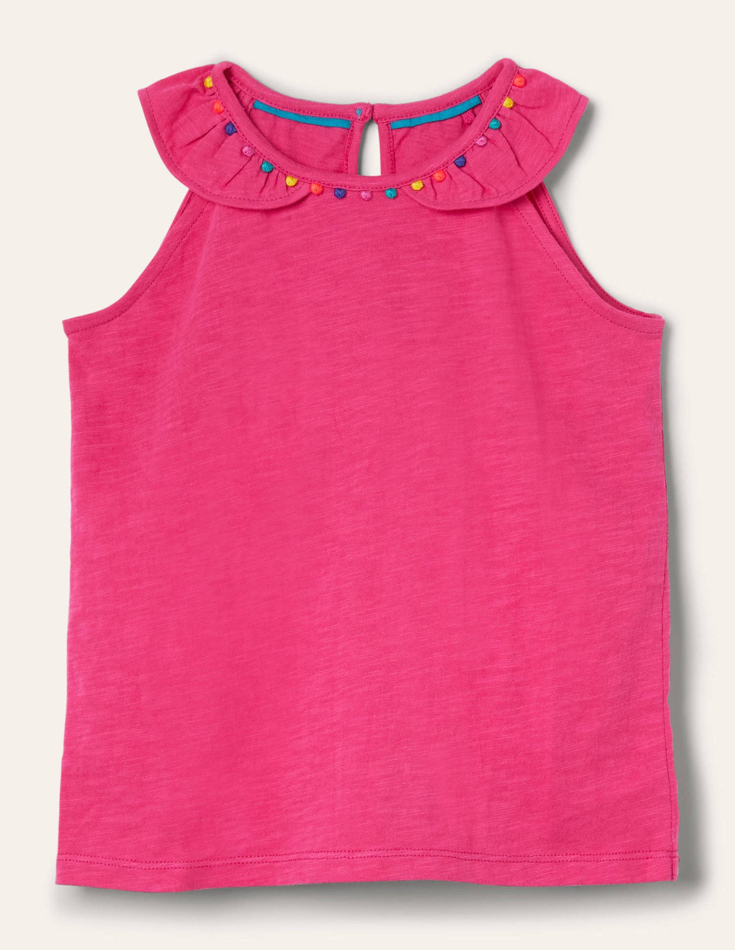 Charlie Pom Jersey Vest-Party Pink