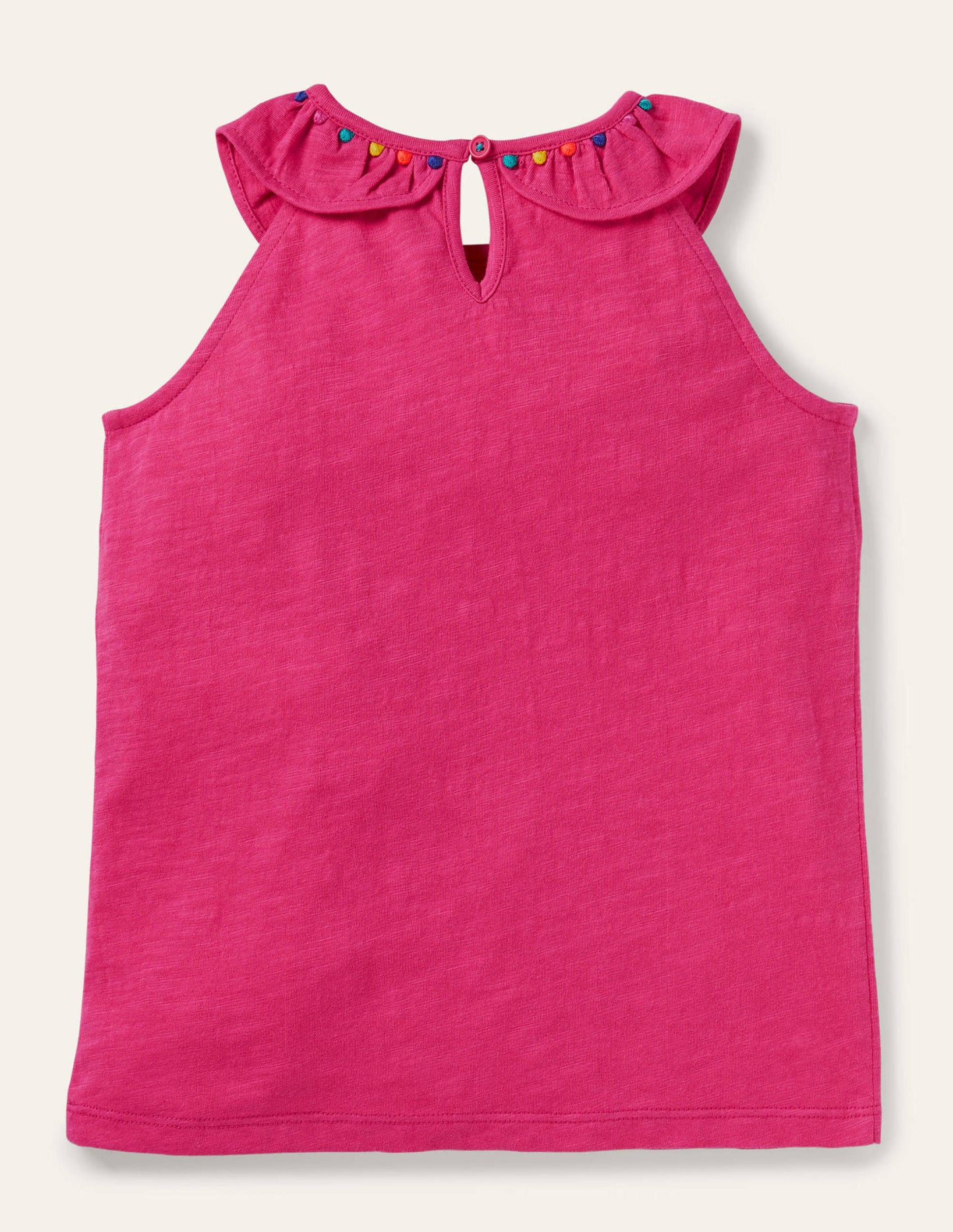 Charlie Pom Jersey Vest-Party Pink