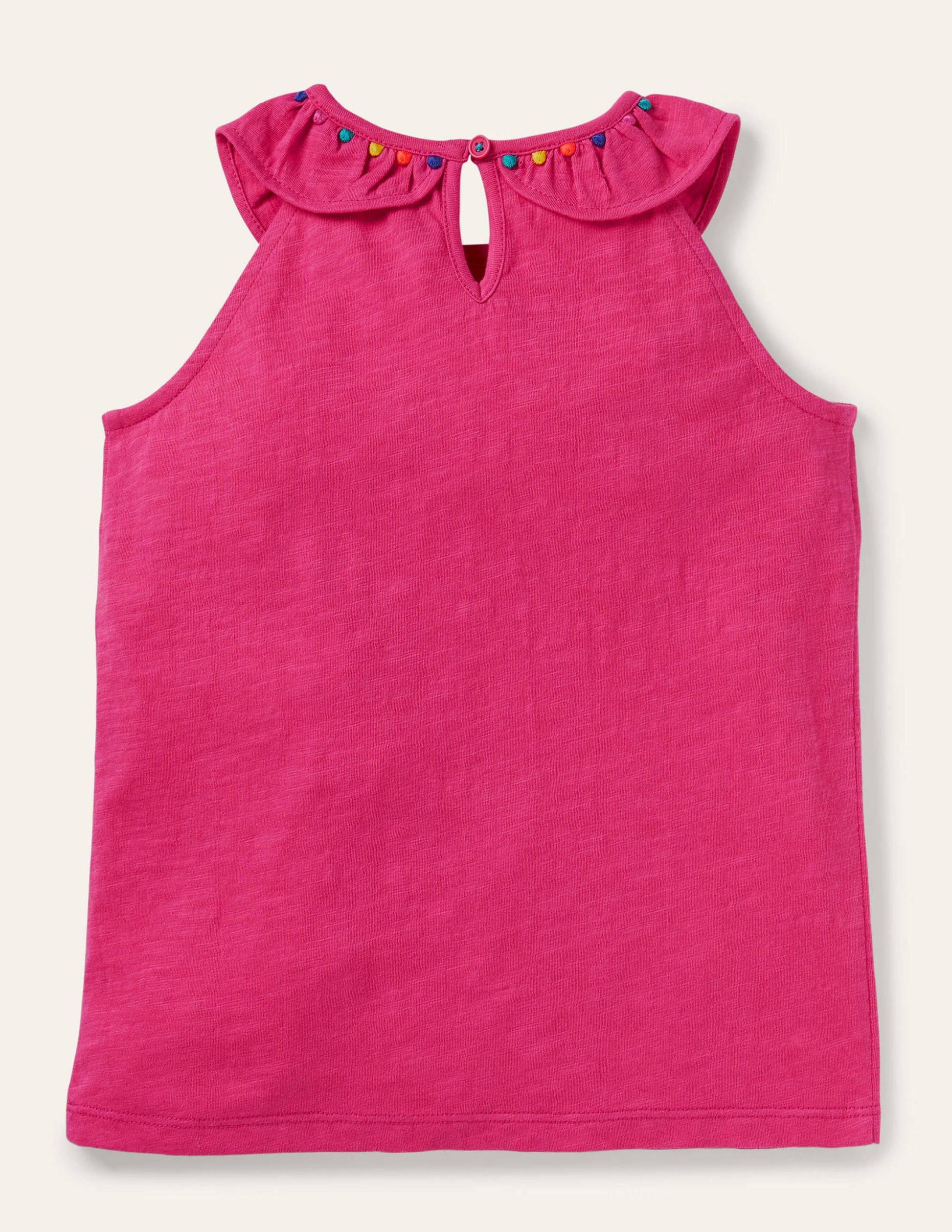 Charlie Pom Jersey Vest-Party Pink-2