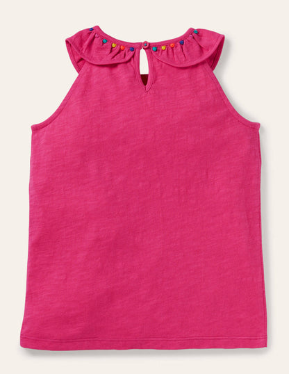 Charlie Pom Jersey Vest-Party Pink-2
