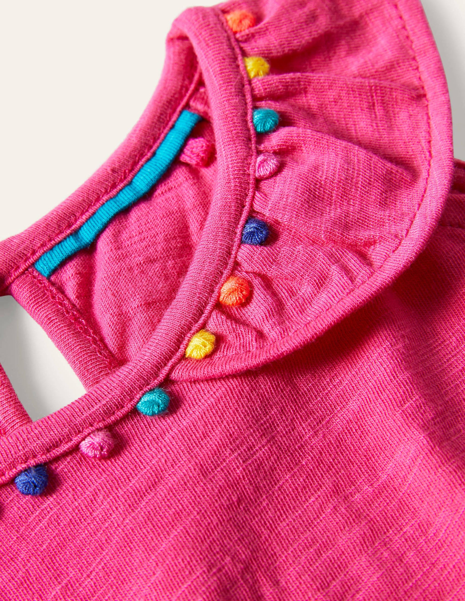 Charlie Pom Jersey Vest-Party Pink-3
