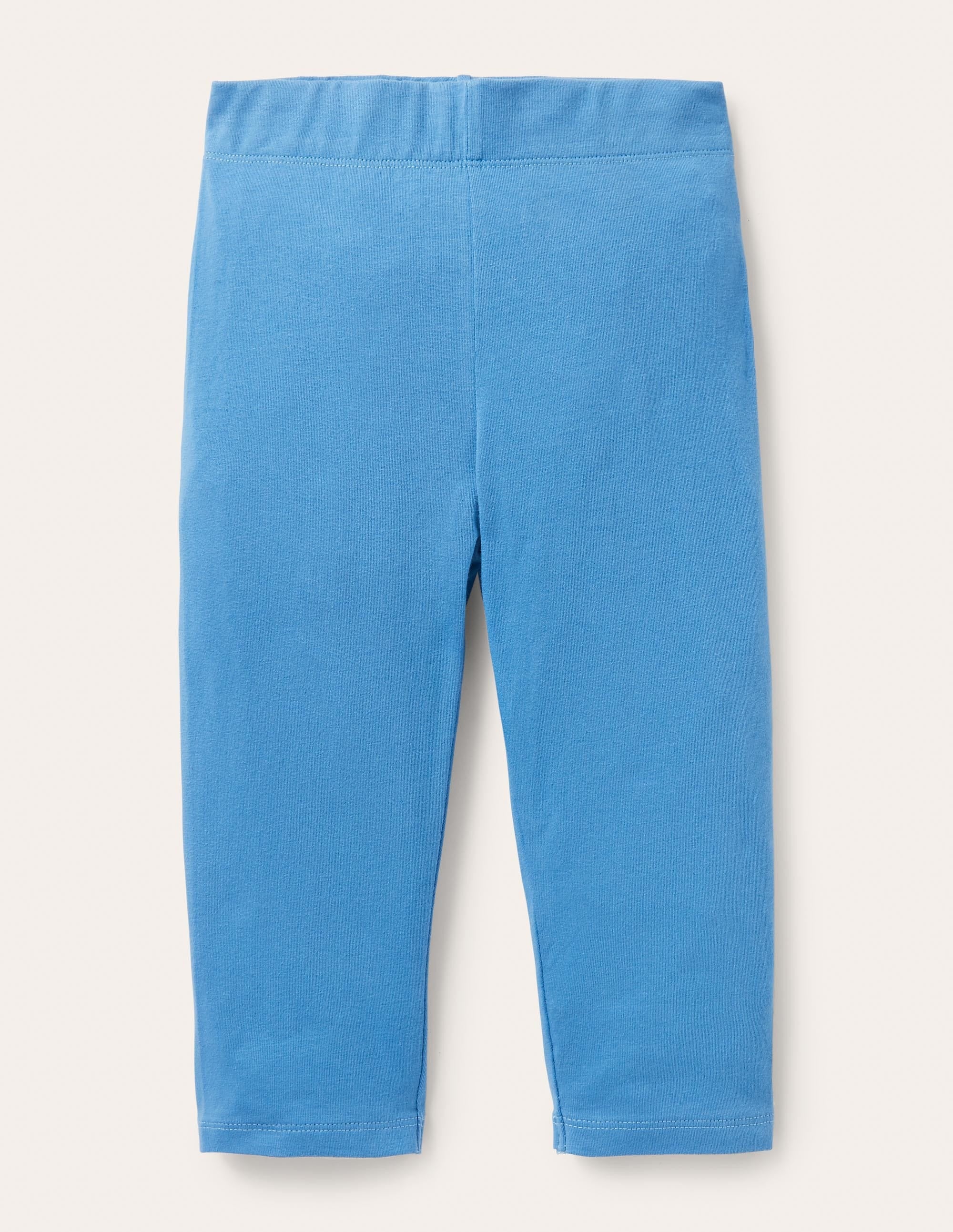 Plain Cropped Leggings-Elizabethan Blue - Image 1