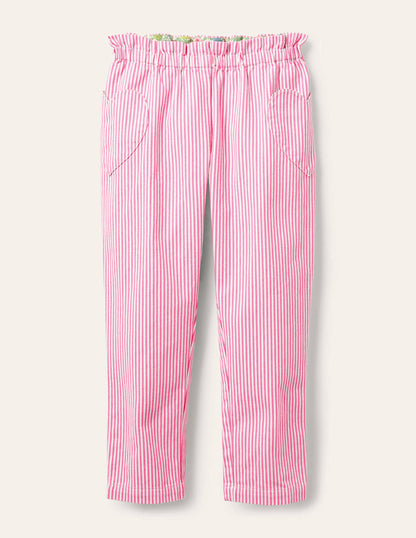 Pull-on Trousers-Festival Pink Ticking Stripe-1