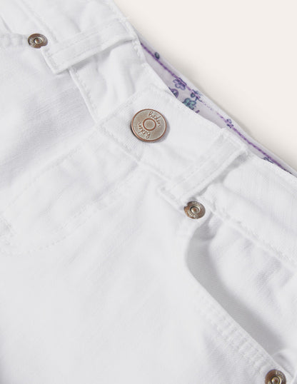 Denim Shorts-White-3