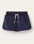 Retro Towelling Shorts-College Navy