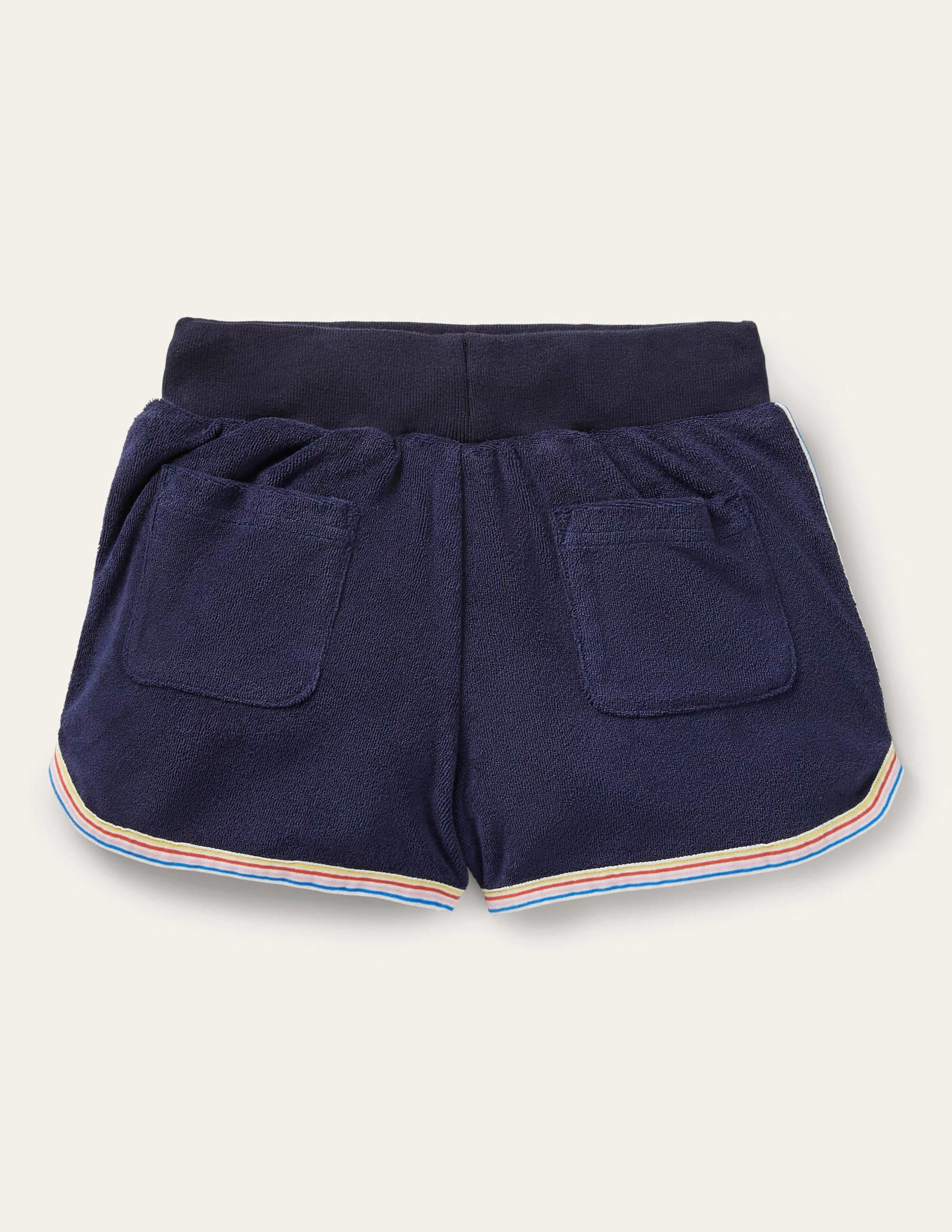 Retro Towelling Shorts-College Navy - Image 2