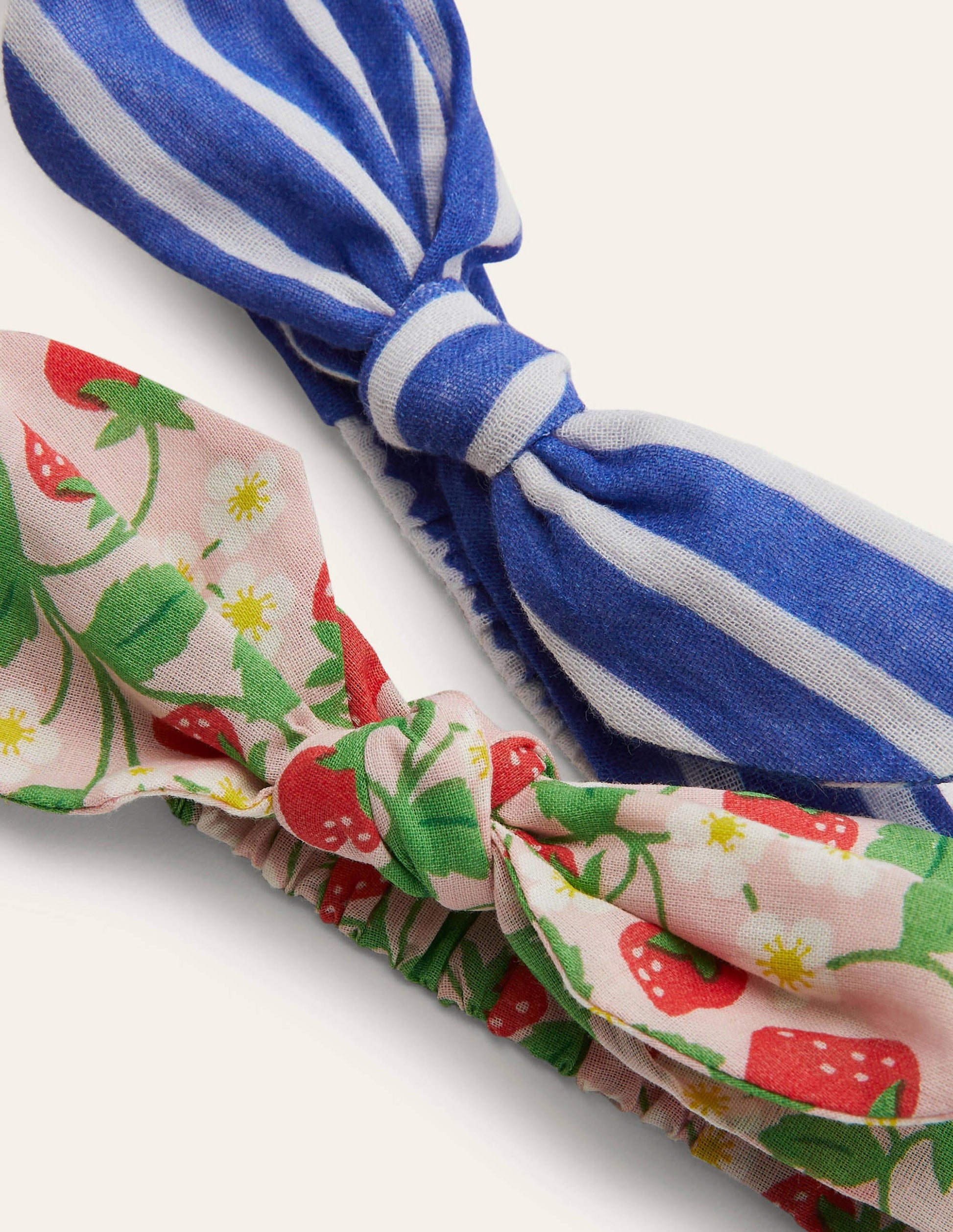 Bow Headbands 2 Pack-Pink Strawberry/Blue-2