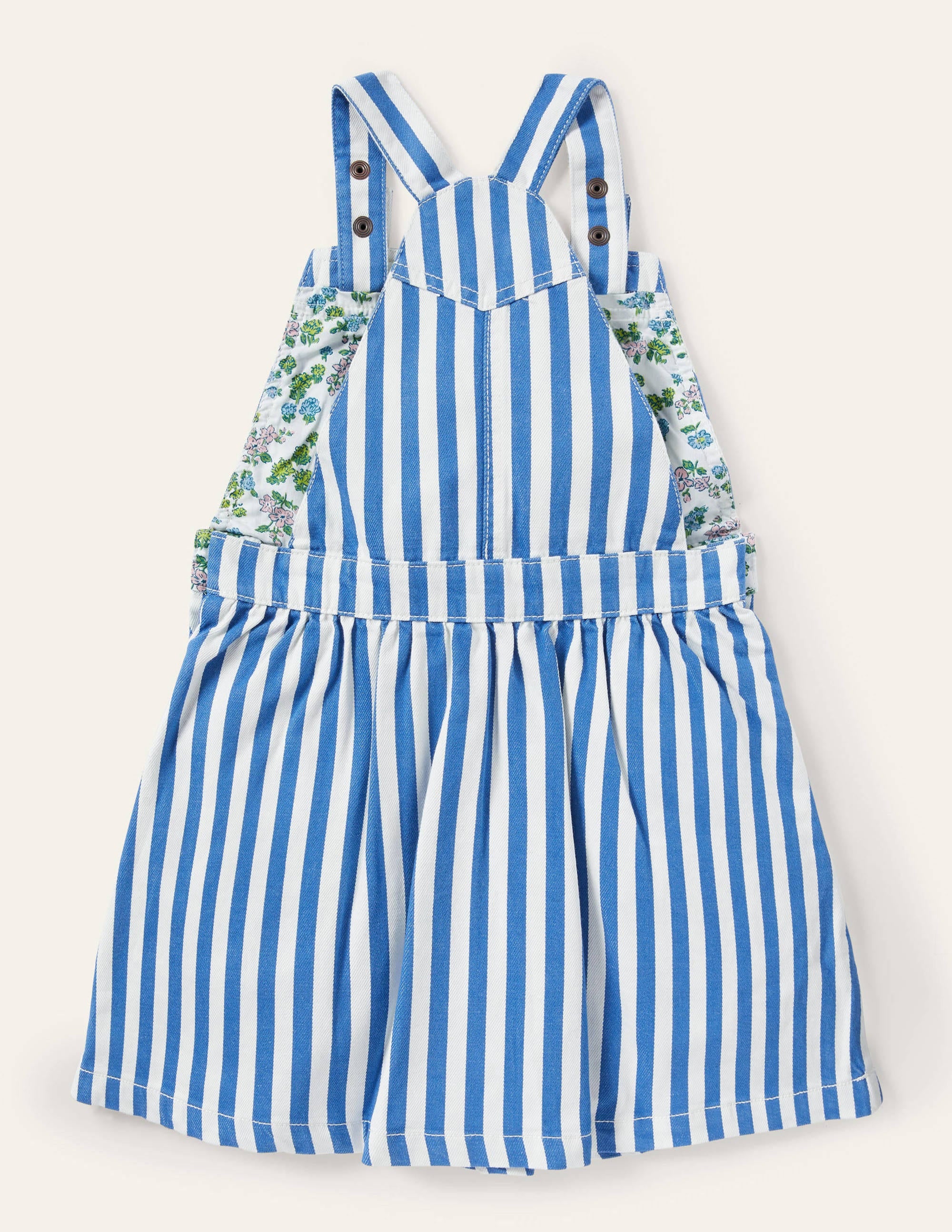 Woven Pinafore Dress-Venice Blue Ticking Stripe - Image 2