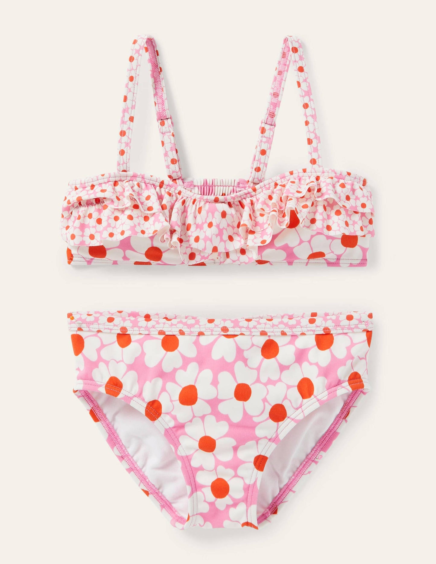 Floral Bikini Set-Plum Blossom Pink Daisybed