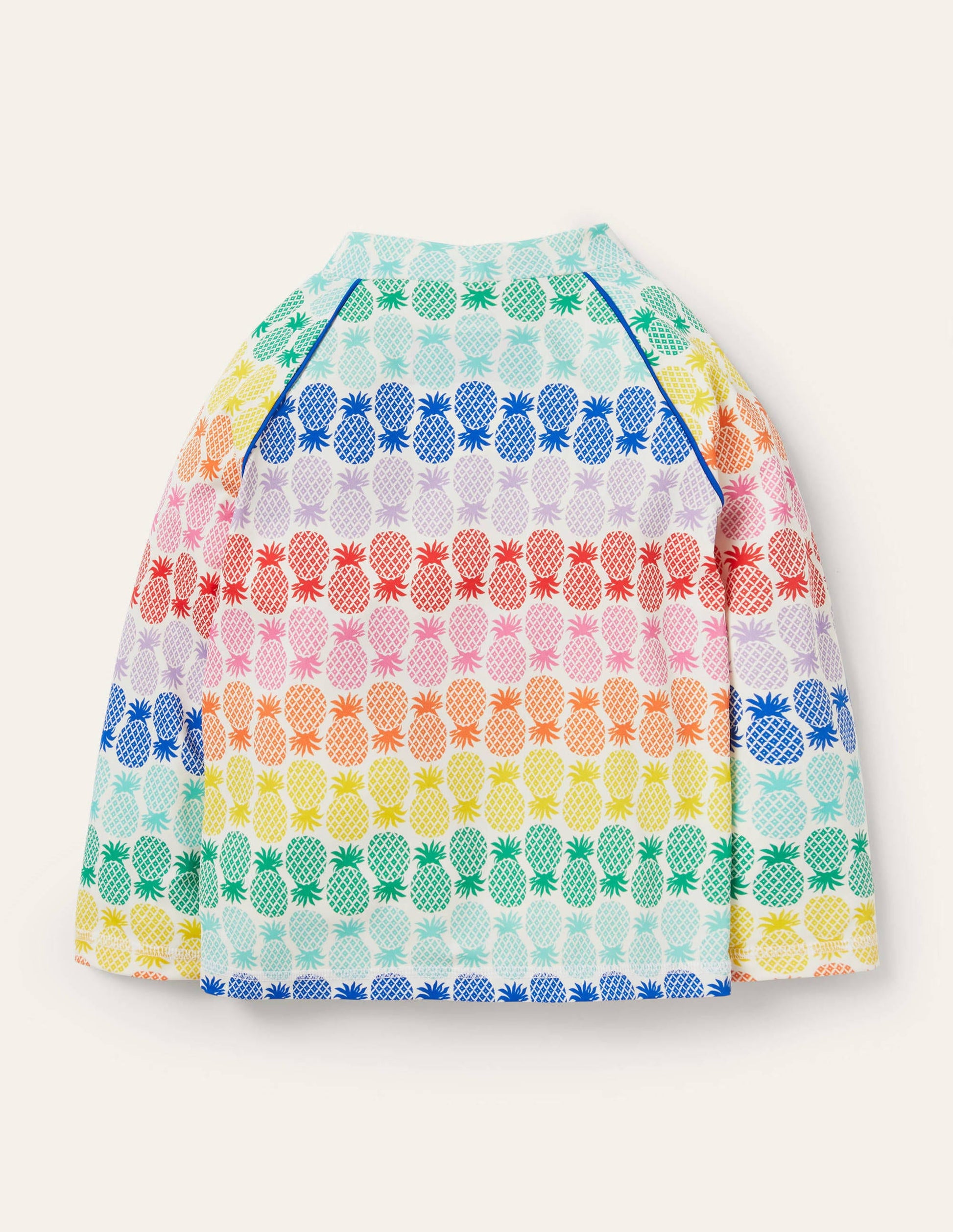 Long-sleeved Rash Vest-Multi Rainbow Pineapple Geo-2