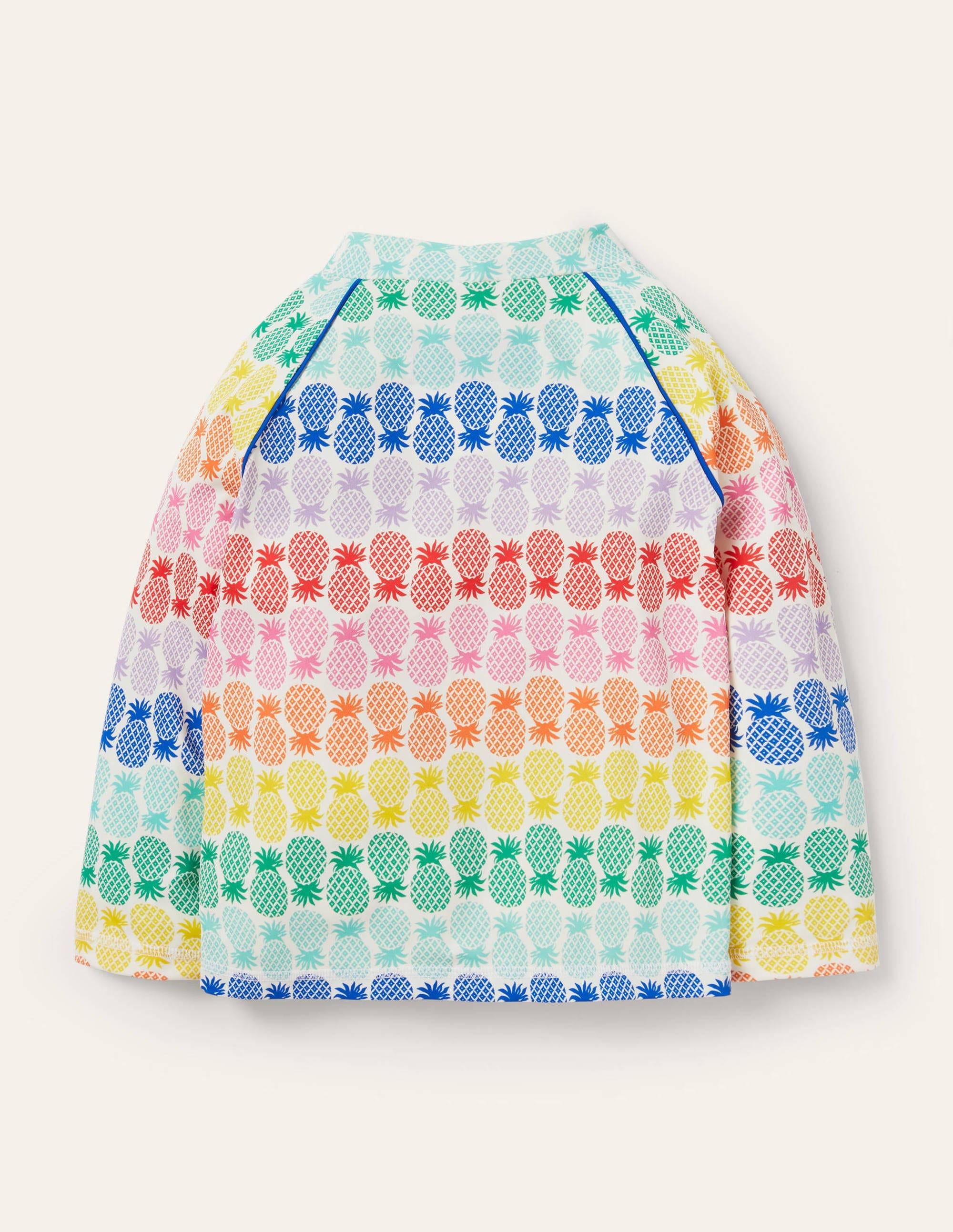 Long-sleeved Rash Vest-Multi Rainbow Pineapple Geo - Image 2