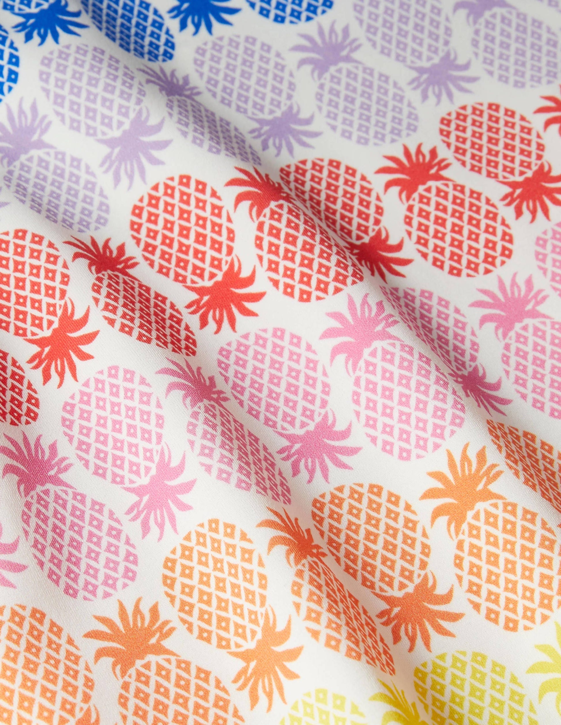 Long-sleeved Rash Vest-Multi Rainbow Pineapple Geo-3