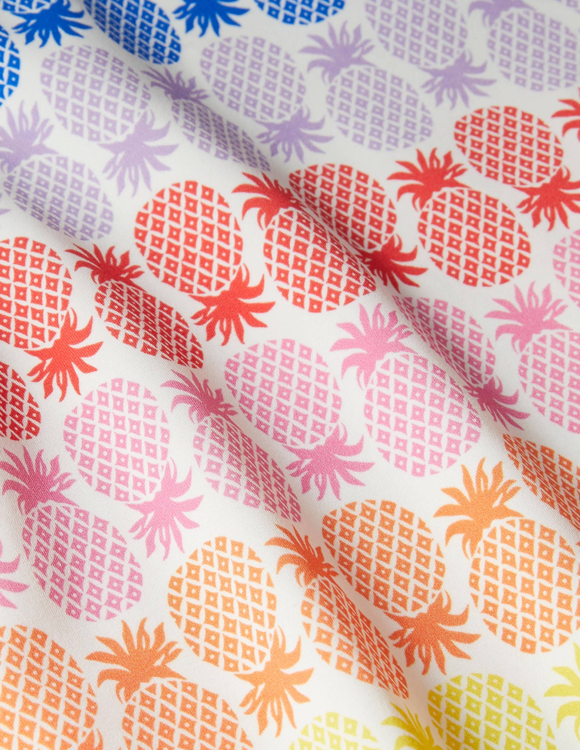 Long-sleeved Rash Vest-Multi Rainbow Pineapple Geo - Image 3