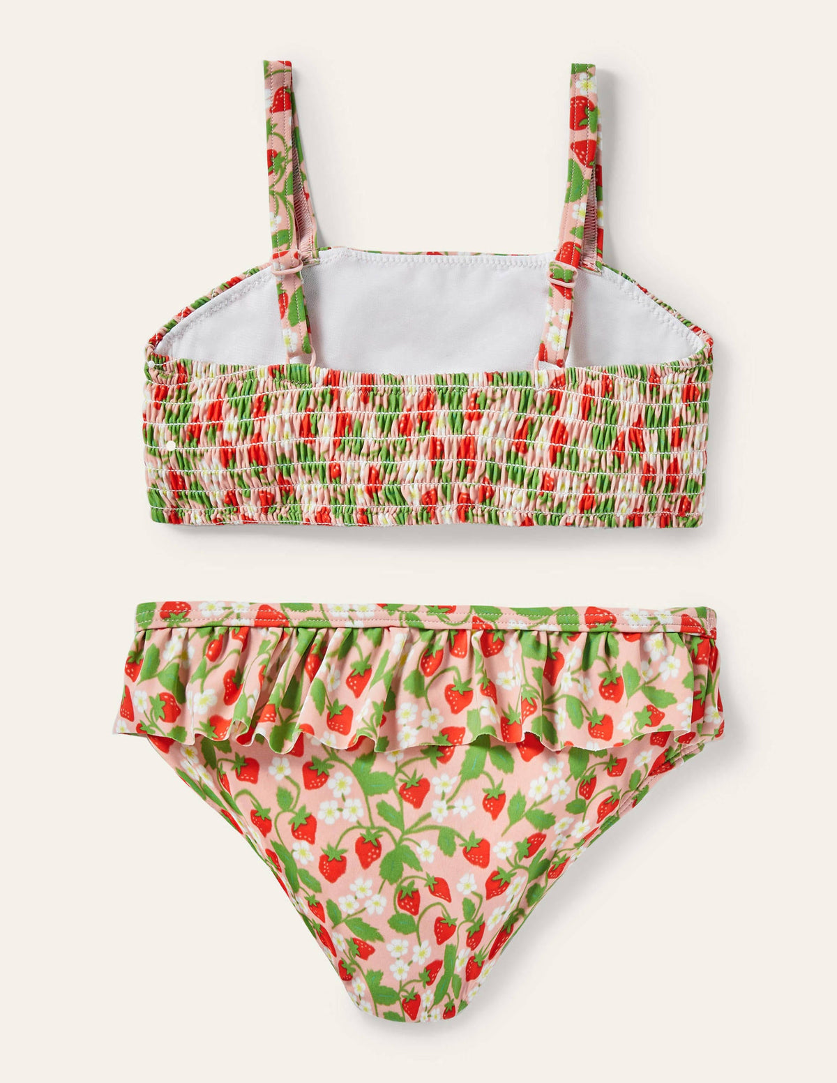 Nostalgic Smocked Bikini-Boto Pink Strawberries - Image 2