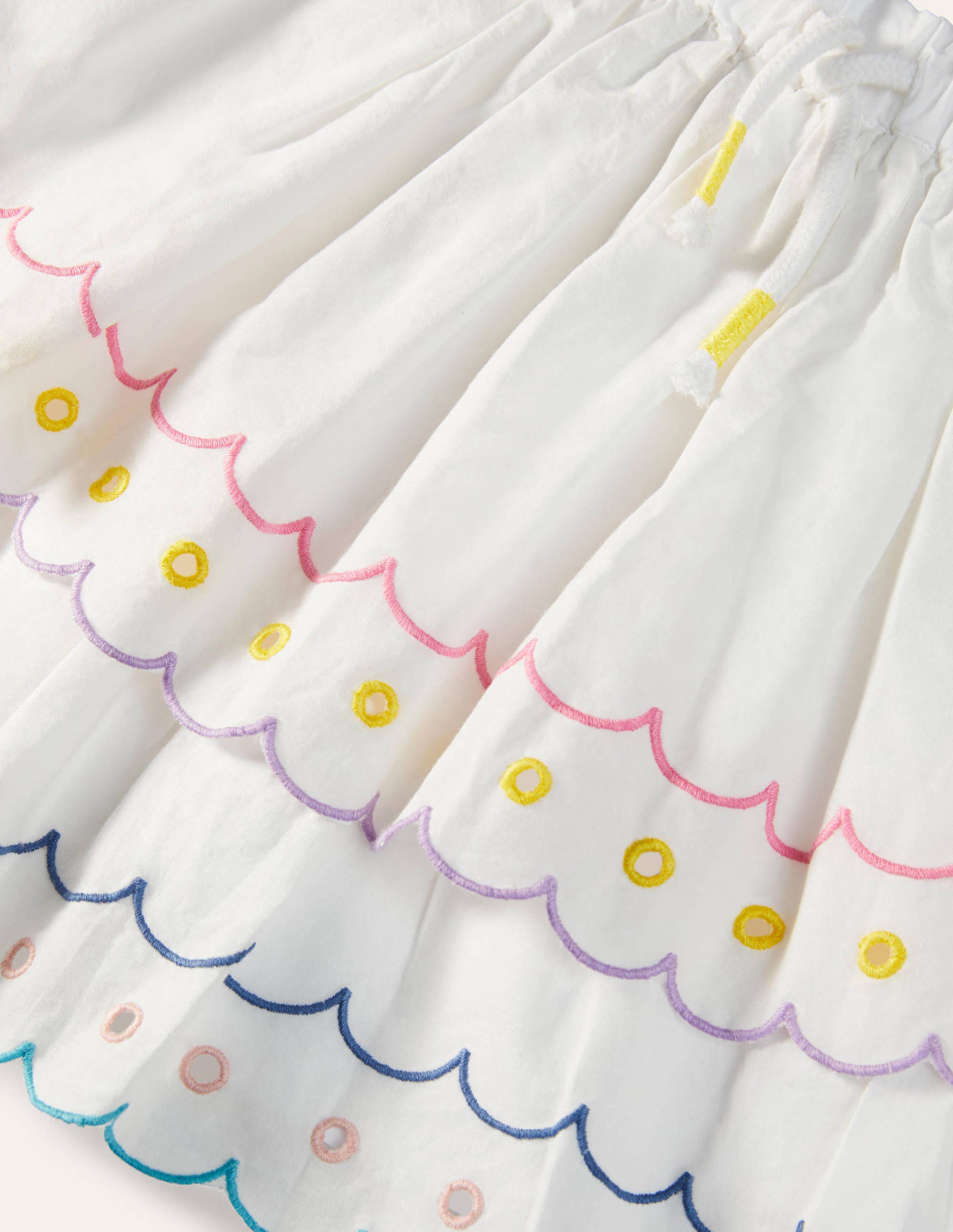 Rainbow Broderie Skirt-Ivory - Image 3
