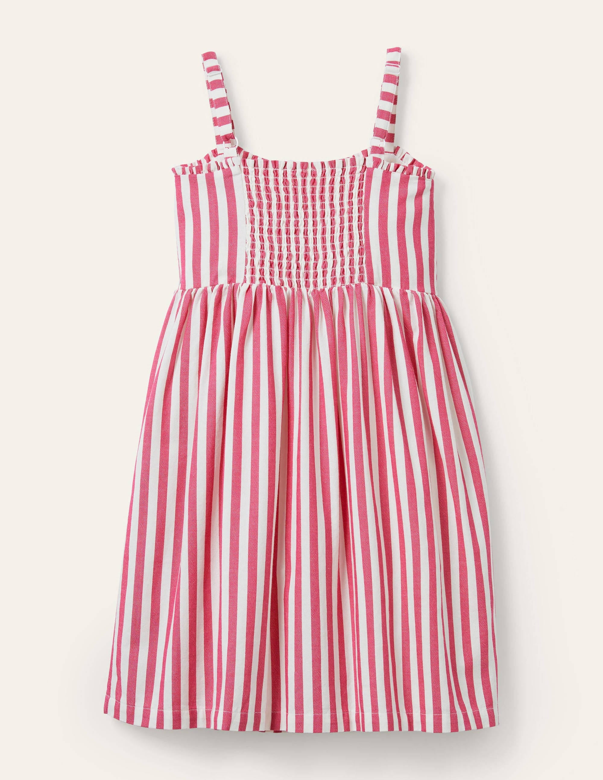 Fun Woven Sun Dress-Party Pink/ Ivory - Image 2