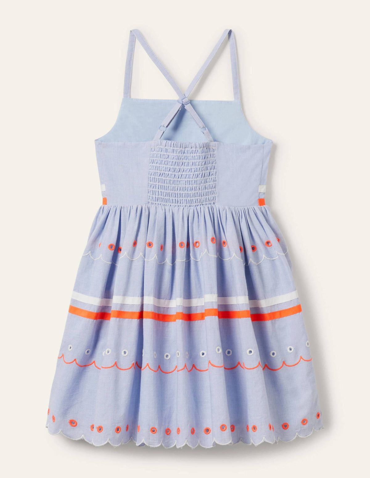 Multi Trim Detail Dress-Chambray - Image 2