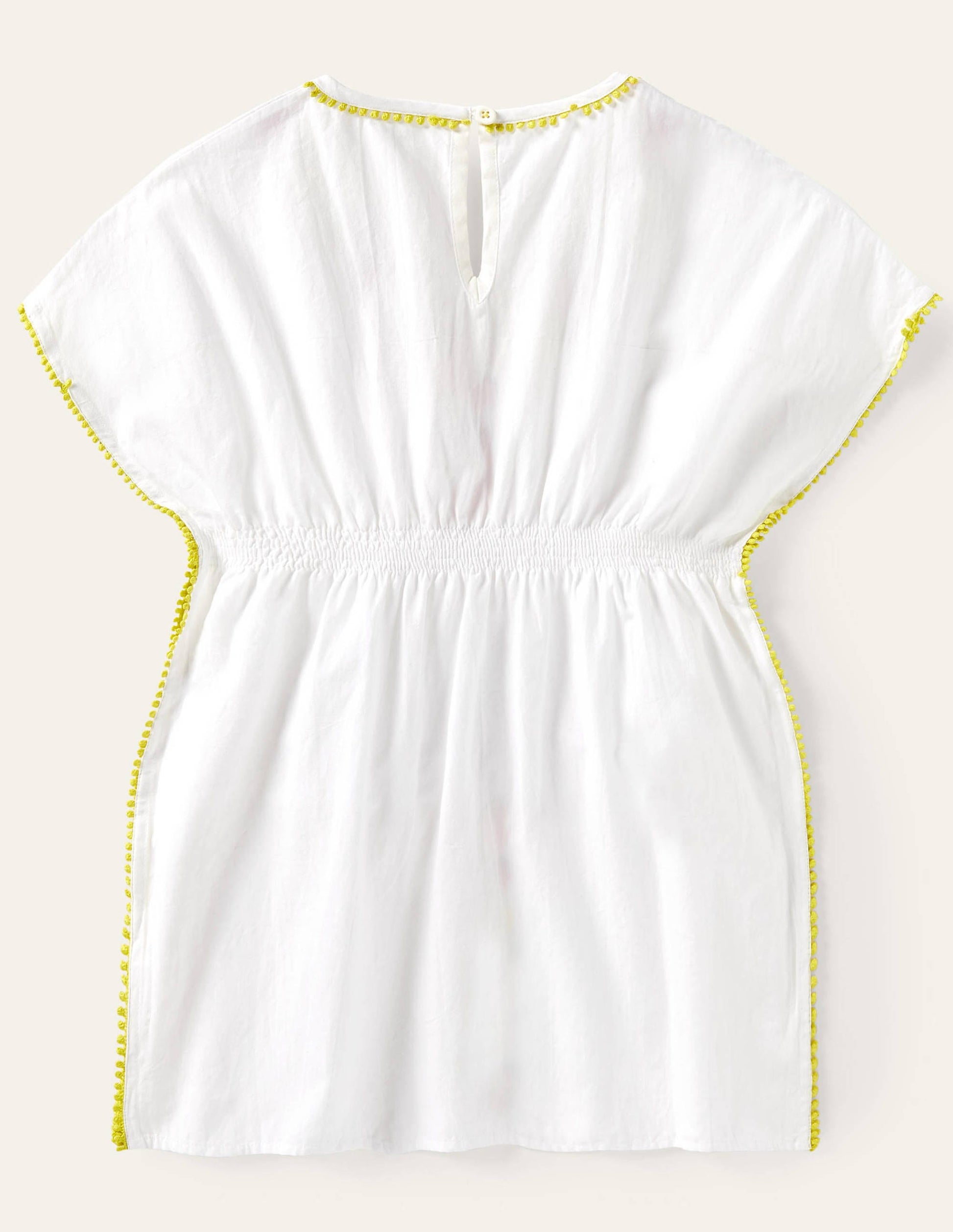 Fruit Embroidered Kaftan-White-2
