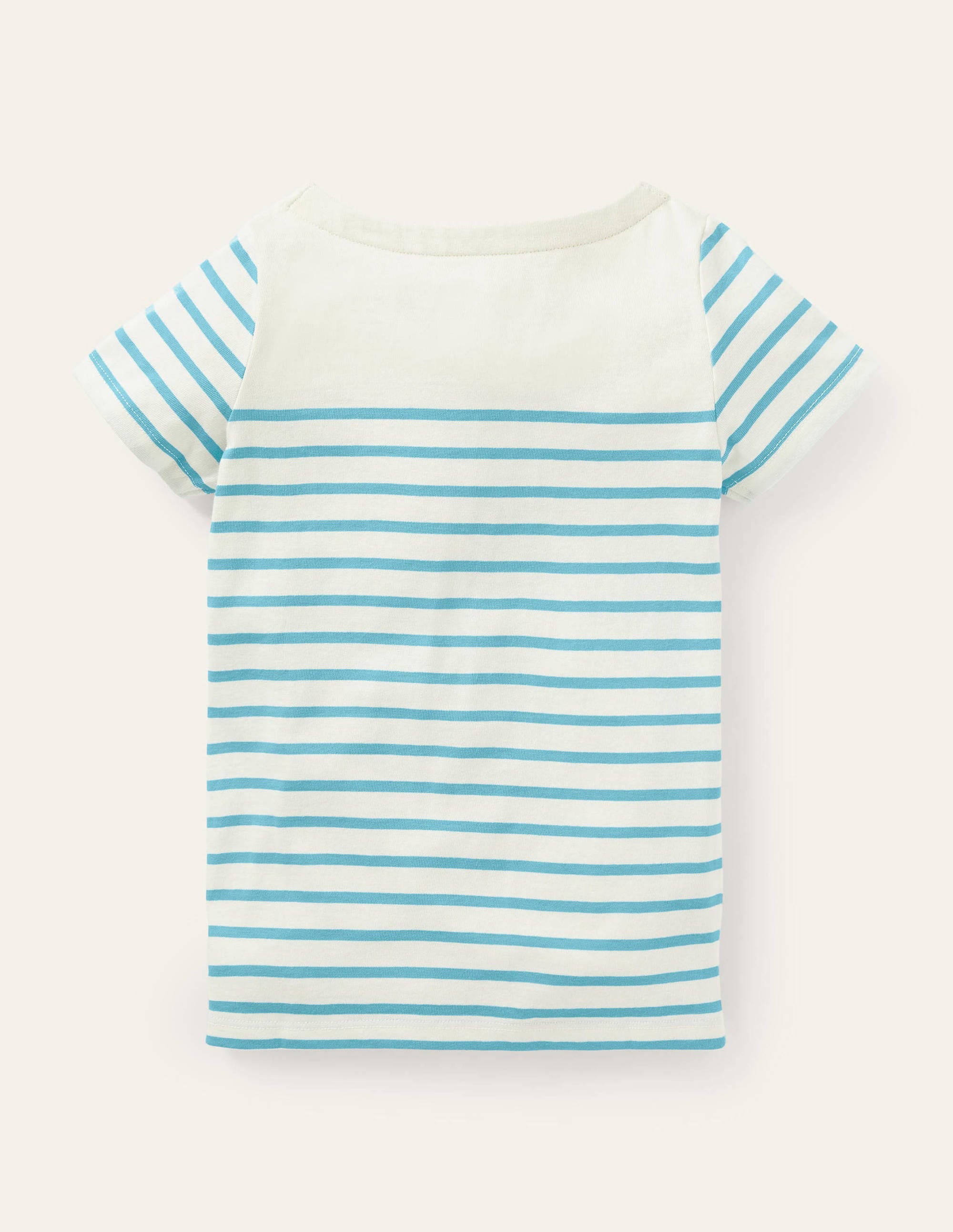 Short-sleeved Breton-Ivory/Blue Rainbow Pocket - Image 2