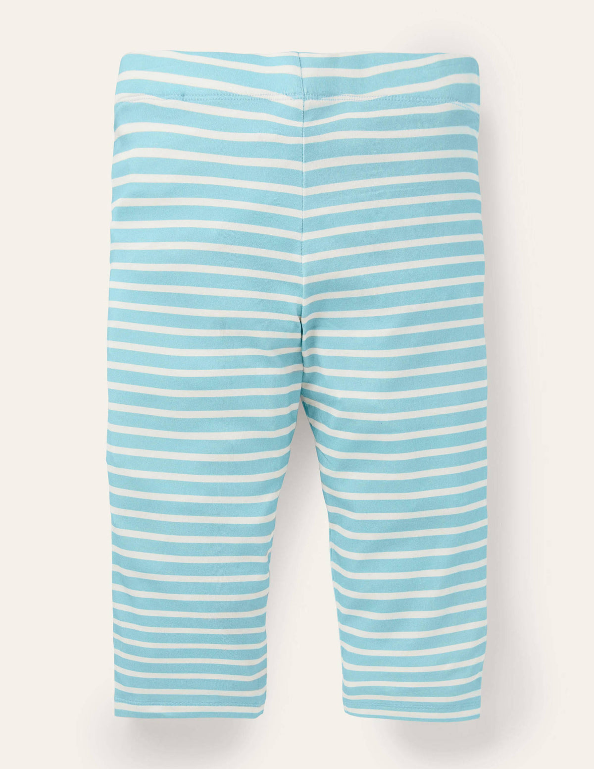 Fun Cropped Leggings-Aqua Blue/ Ivory-2