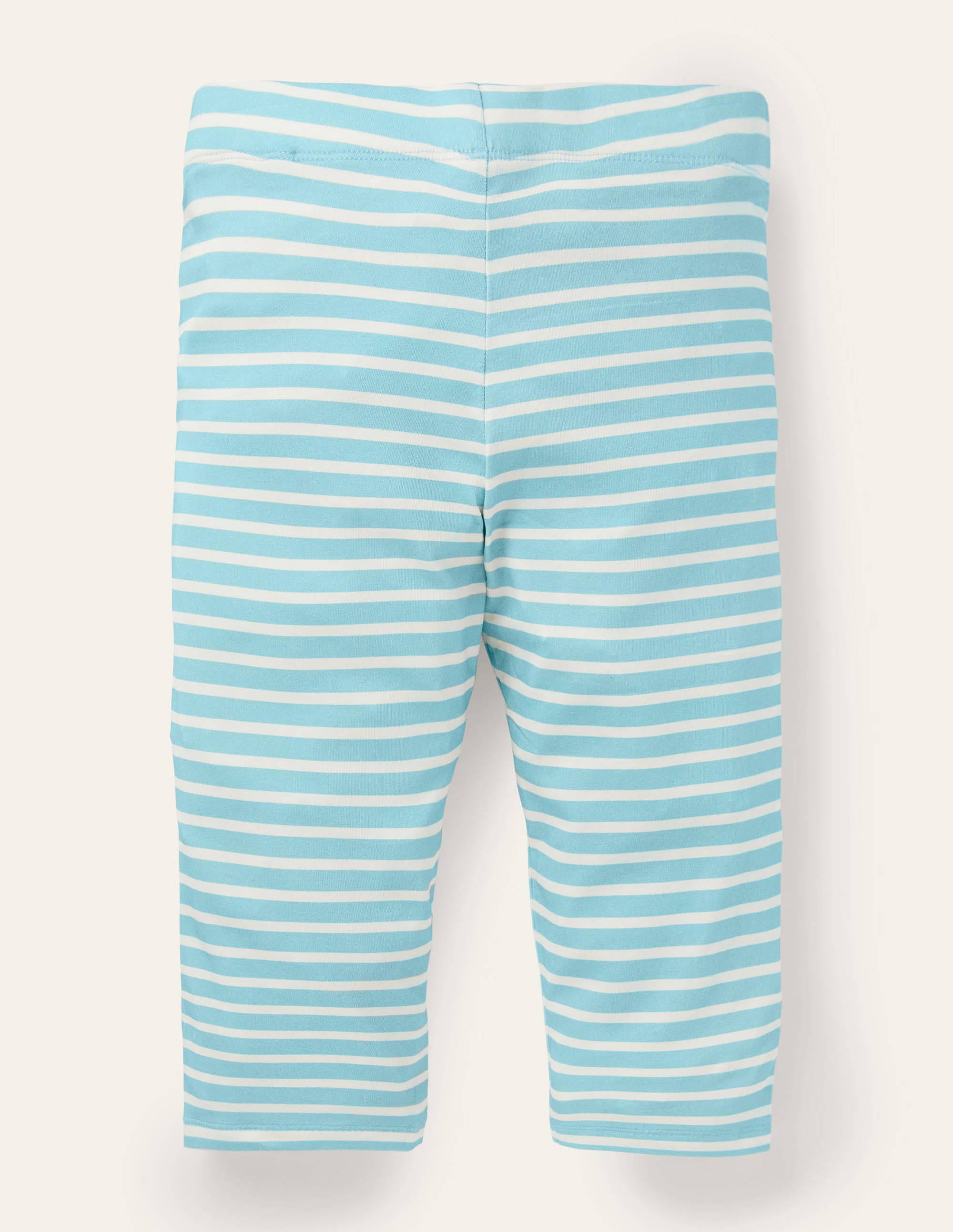 Fun Cropped Leggings-Aqua Blue/ Ivory - Image 2