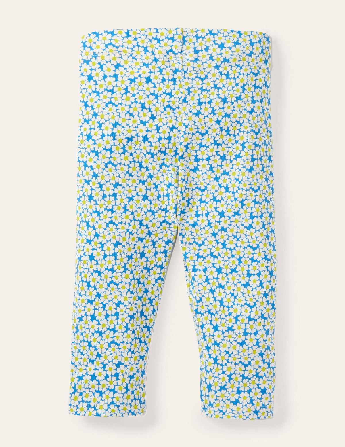 Fun Cropped Leggings-Moroccan Blue Daisybed-2