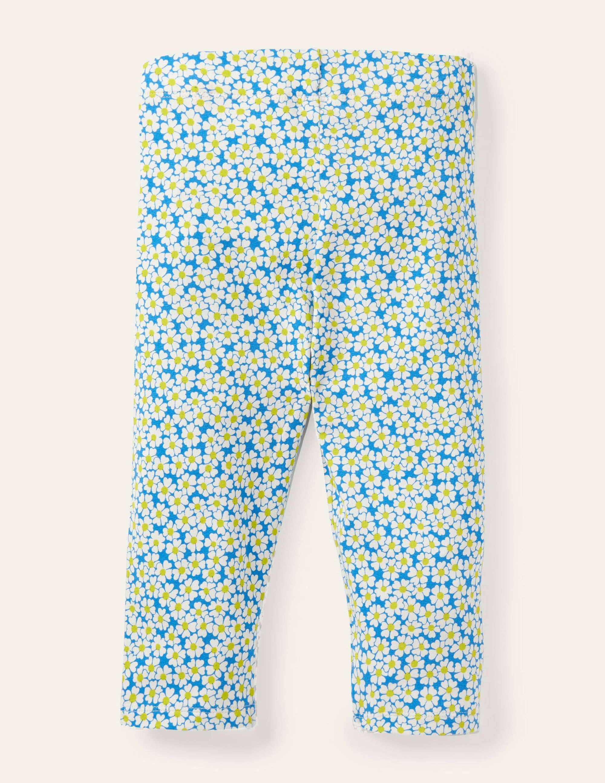 Fun Cropped Leggings-Moroccan Blue Daisybed - Image 2