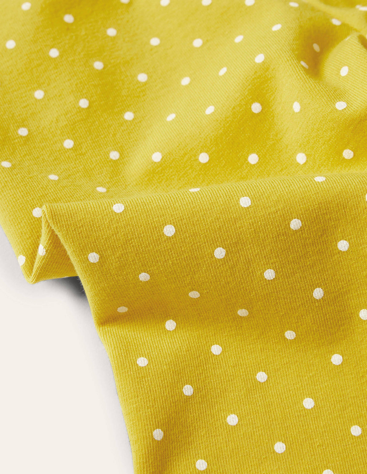 Fun Cropped Leggings-Daffodil Yellow Pin Spot - Image 3