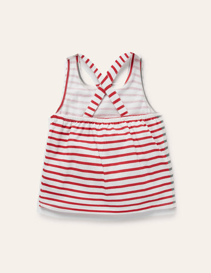 Cross-Back Vest-Ivory/ Strawberry Tart Red-2