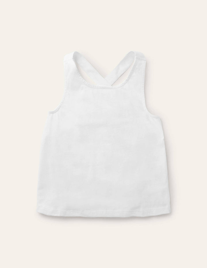 Cross-Back Vest-White