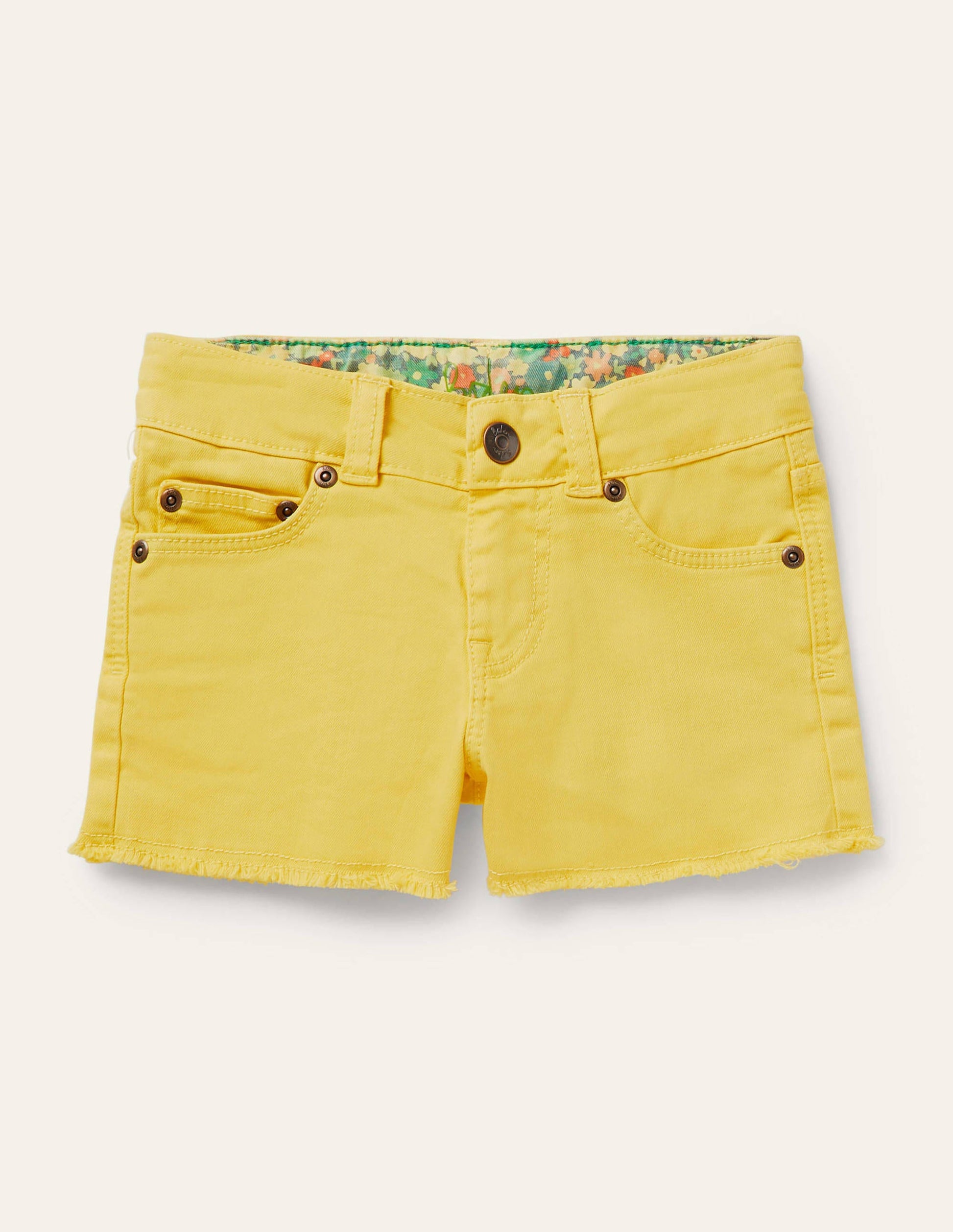 Denim Shorts-Sweetcorn Yellow-1