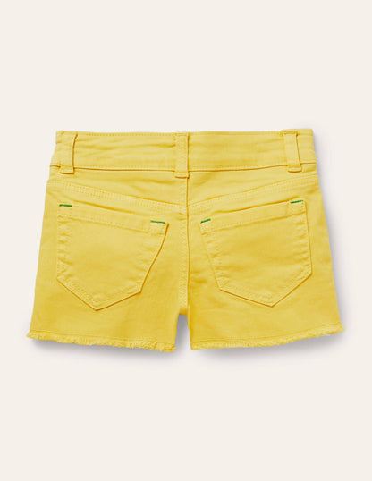 Denim Shorts-Sweetcorn Yellow-2
