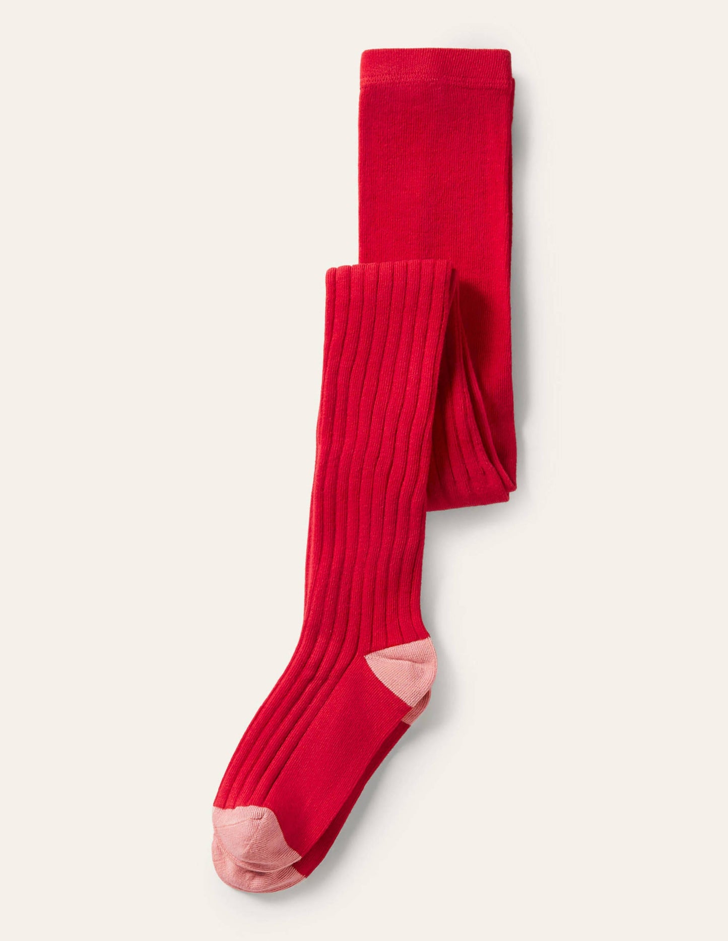 Ribbed Tights-Rockabilly Red