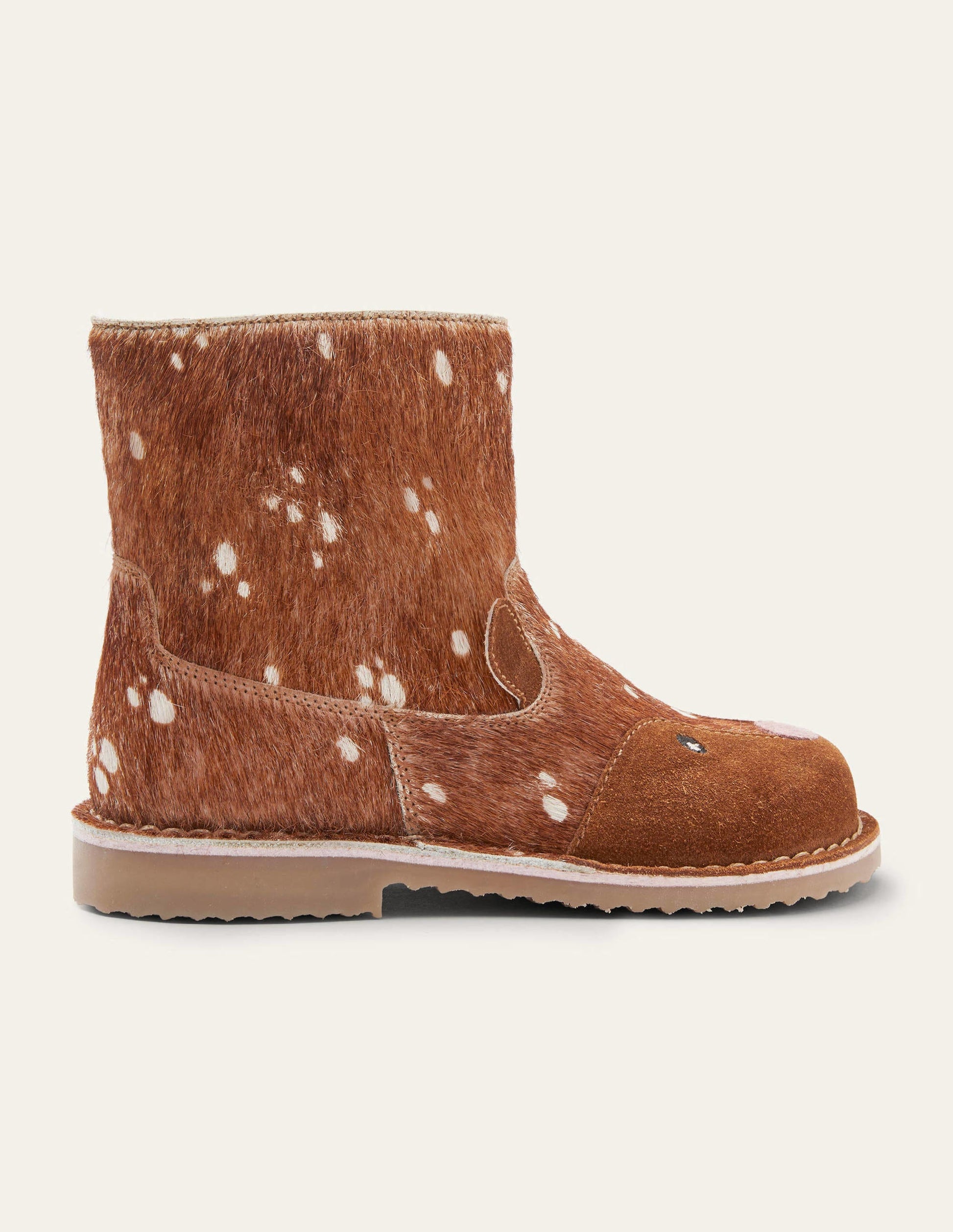 Cosy Short Leather Boots-Deer Hair on Hide-2