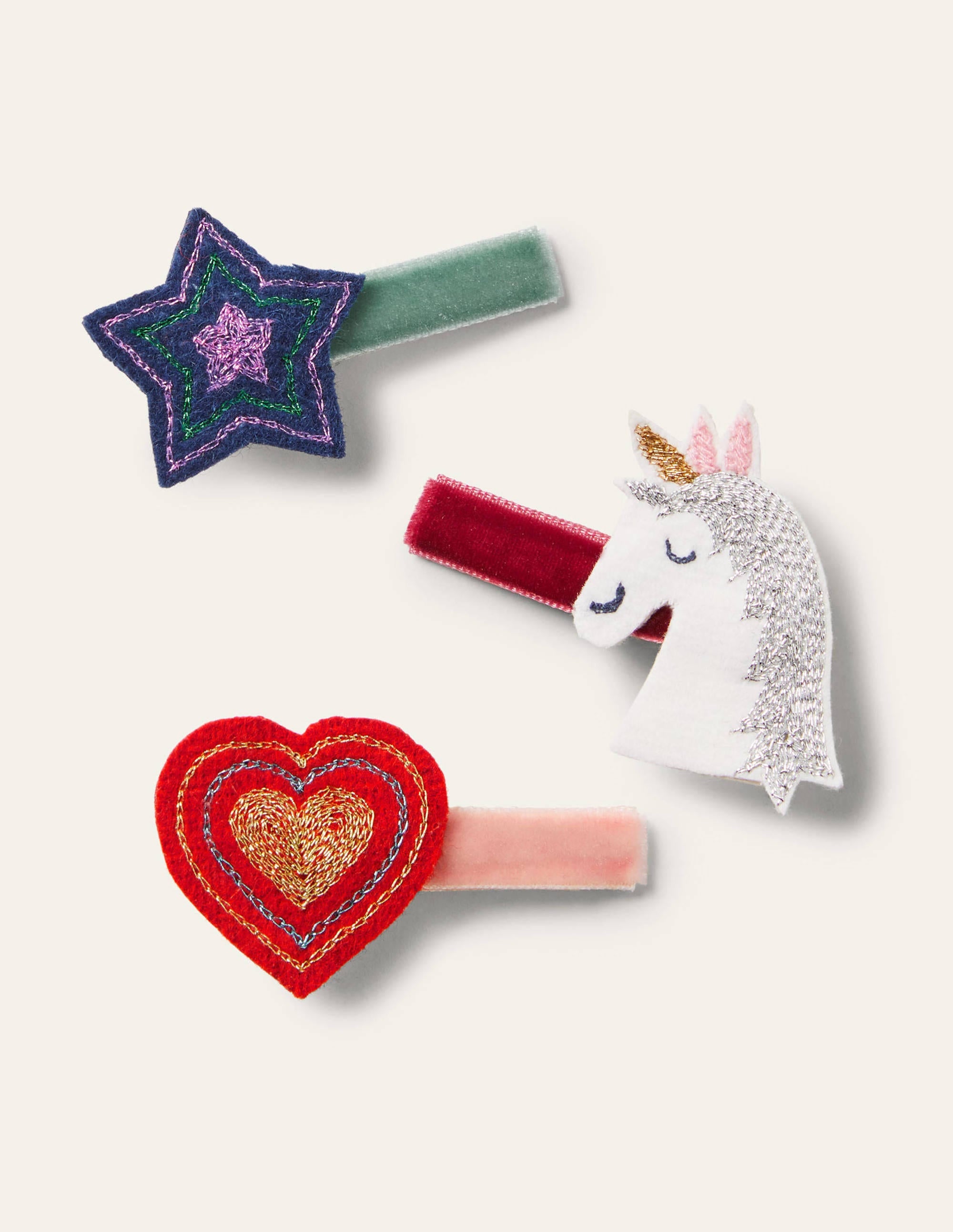 Hair Clips 3 Pack-Multi Unicorn - Image 2
