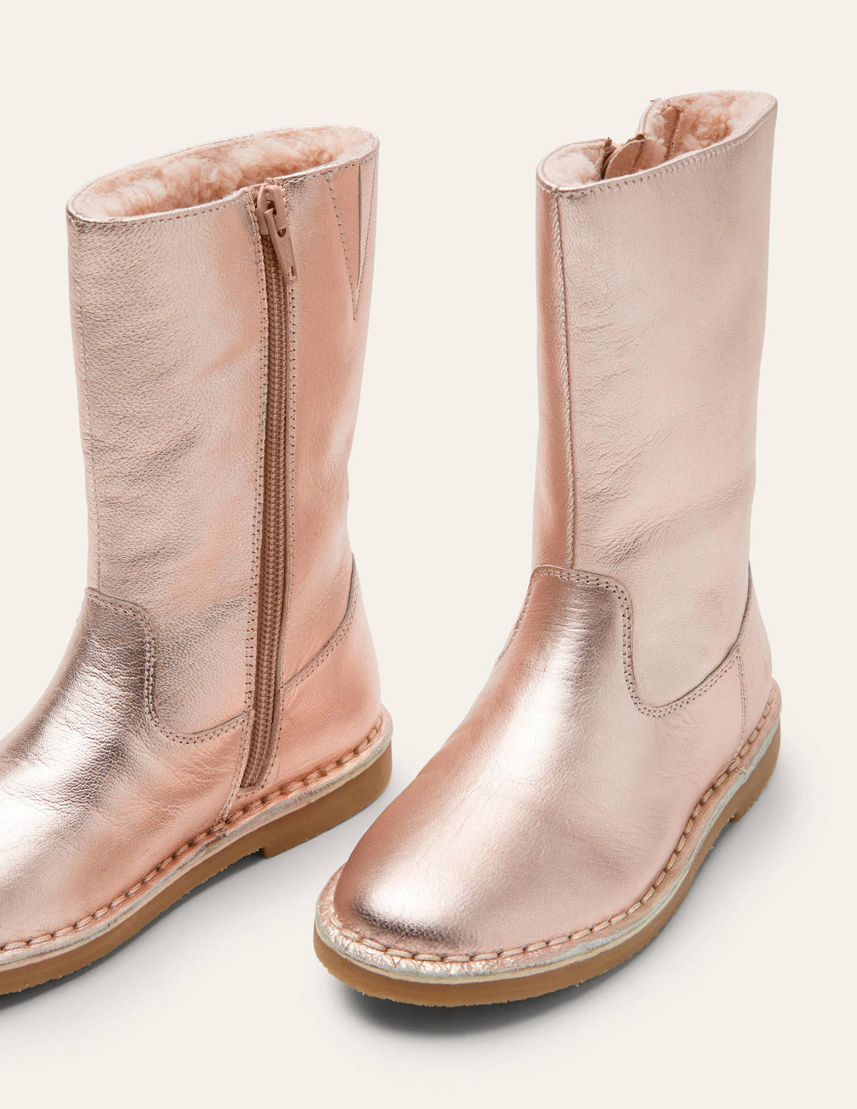 Tall Boots-Rose Gold Metallic-1