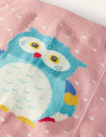 Knitted Leggings-Formica Pink Owl-2