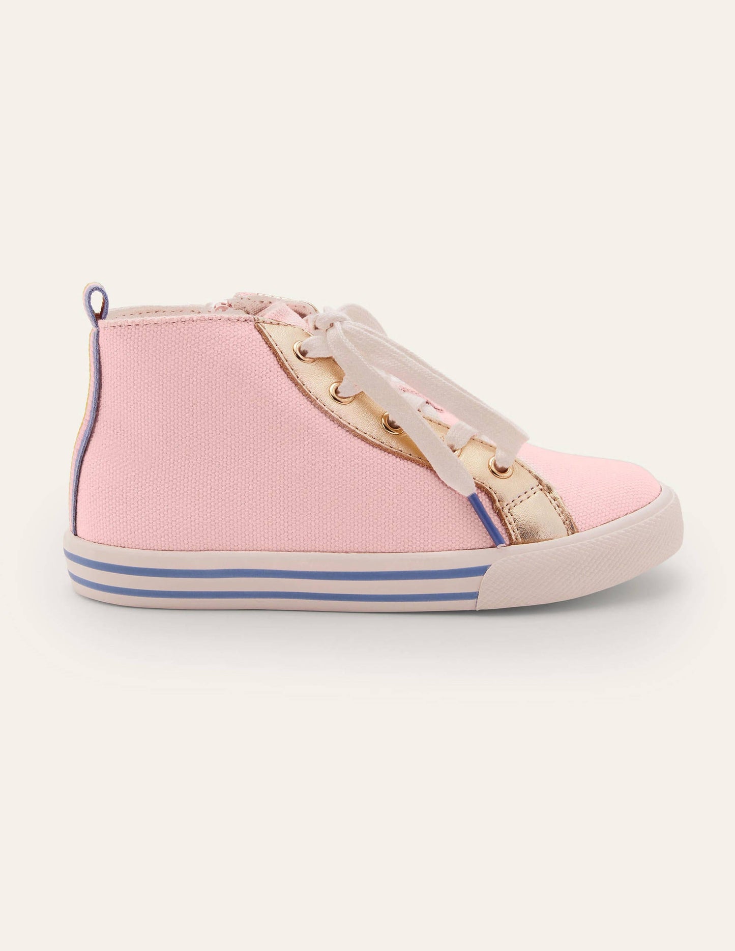 Canvas High Top Trainers-Boto Pink