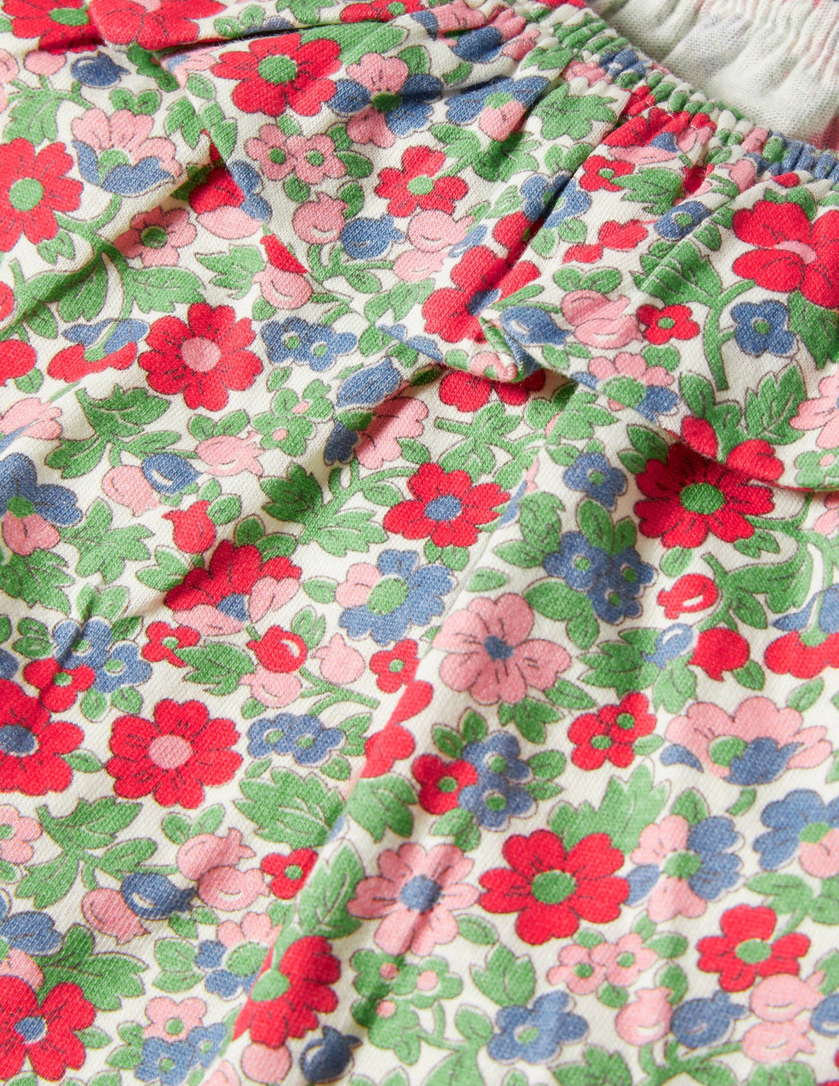 Ruffle Neck Jersey Top-Multi Vintage Bloom Floral - Image 3