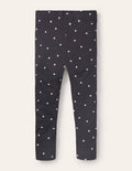 Fun Cosy Leggings-Starboard Blue Ivory Stars