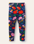 Fun Cosy Leggings-Starboard Blue Forest Friends