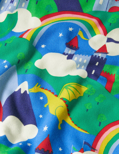 Cosy Printed Sweatshirt Dress-Multi Dragon Sky-3